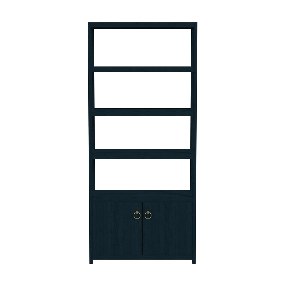 Butler Specialty Company - Lark 72 in. H x 32 in. W Wood 4 Tier Etagere Bookcase, Navy Blue - 5674291