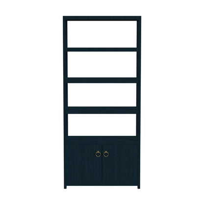 Butler Specialty Company - Lark 72 in. H x 32 in. W Wood 4 Tier Etagere Bookcase, Navy Blue - 5674291