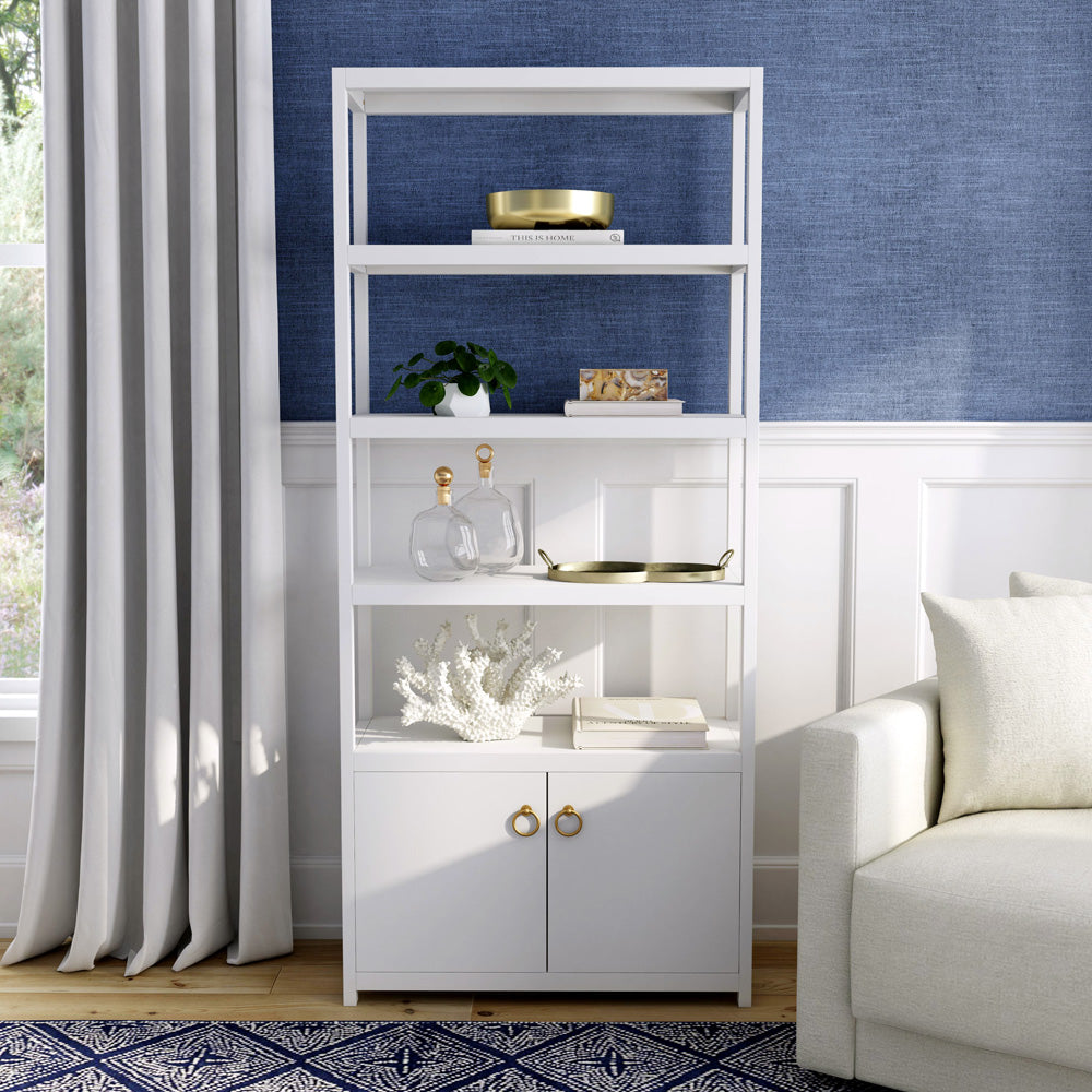 Butler Specialty Company - Lark 72 in. H x 32 in. W Wood 4 Tier Etagere Bookcase, White - 5674304