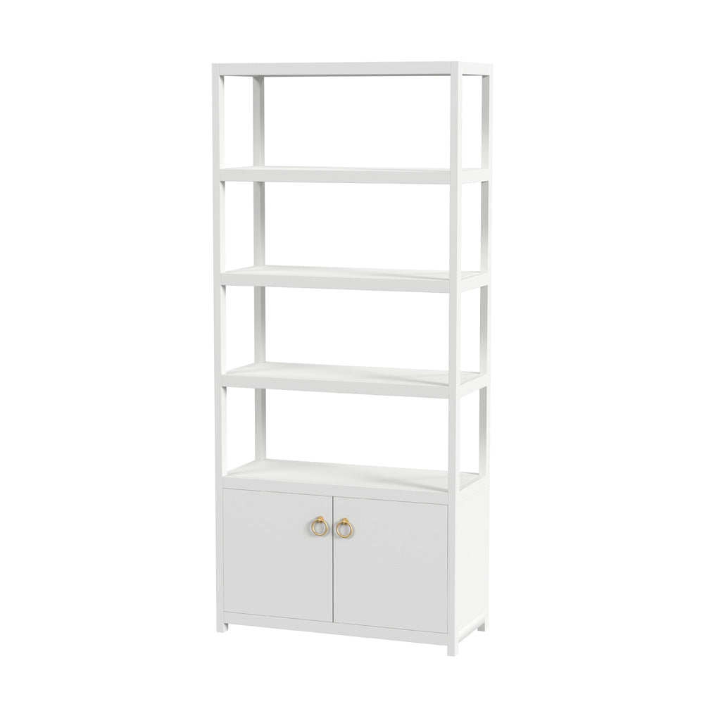 Butler Specialty Company - Lark 72 in. H x 32 in. W Wood 4 Tier Etagere Bookcase, White - 5674304