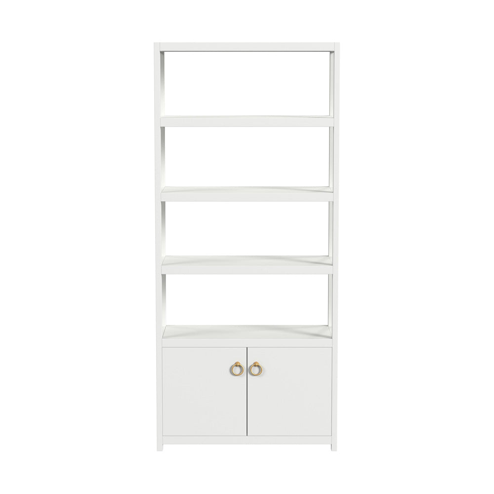 Butler Specialty Company - Lark 72 in. H x 32 in. W Wood 4 Tier Etagere Bookcase, White - 5674304