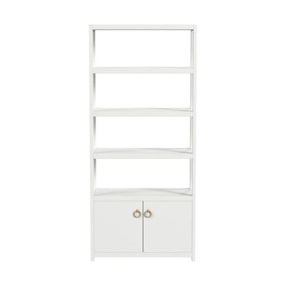 Butler Specialty Company - Lark 72 in. H x 32 in. W Wood 4 Tier Etagere Bookcase, White - 5674304
