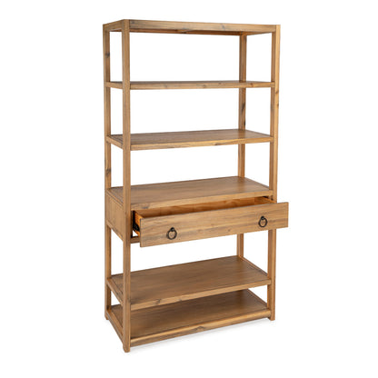 Butler Specialty Company - Lark 70 in. H x 39 in. W Wood 5 Tier Etagere Bookcase, Light Brown - 5391312