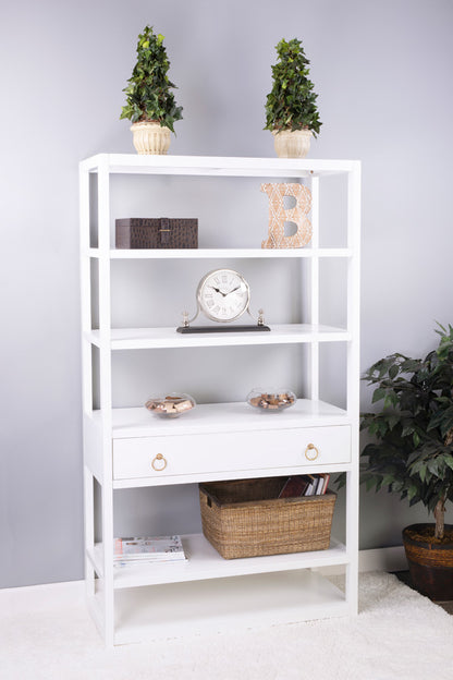 Butler Specialty Company - Lark 70 in. H x 39 in. W Wood 5 Tier Etagere Bookcase, White - 5391304