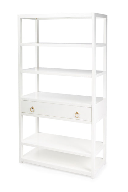 Butler Specialty Company - Lark 70 in. H x 39 in. W Wood 5 Tier Etagere Bookcase, White - 5391304