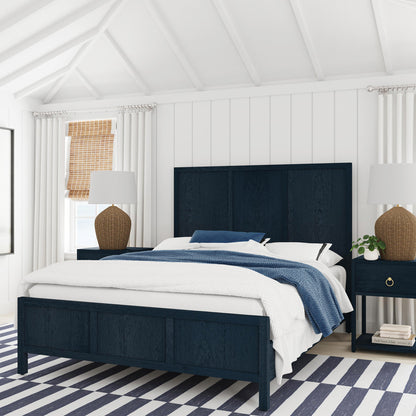 Butler Specialty Company - Lark Wood Queen Panel Bed, Navy Blue - 5720291_CLOSEOUT