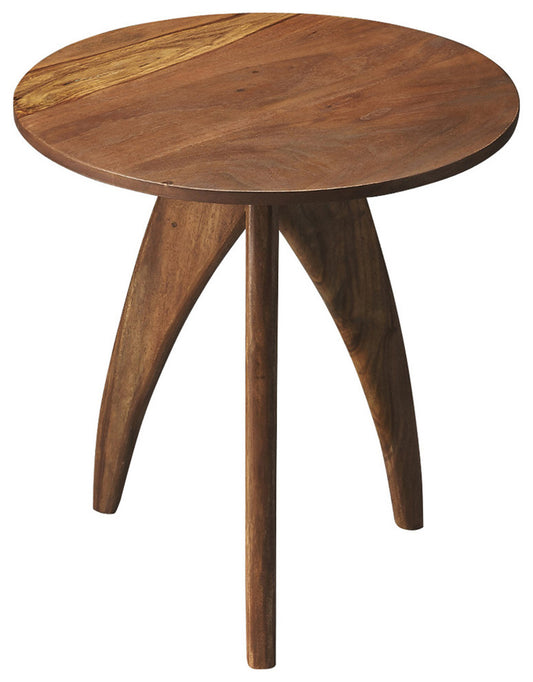 Butler Specialty Company - Lautner 16.5 in. W Round Wood Modern Side Table, Light Brown - 3372140
