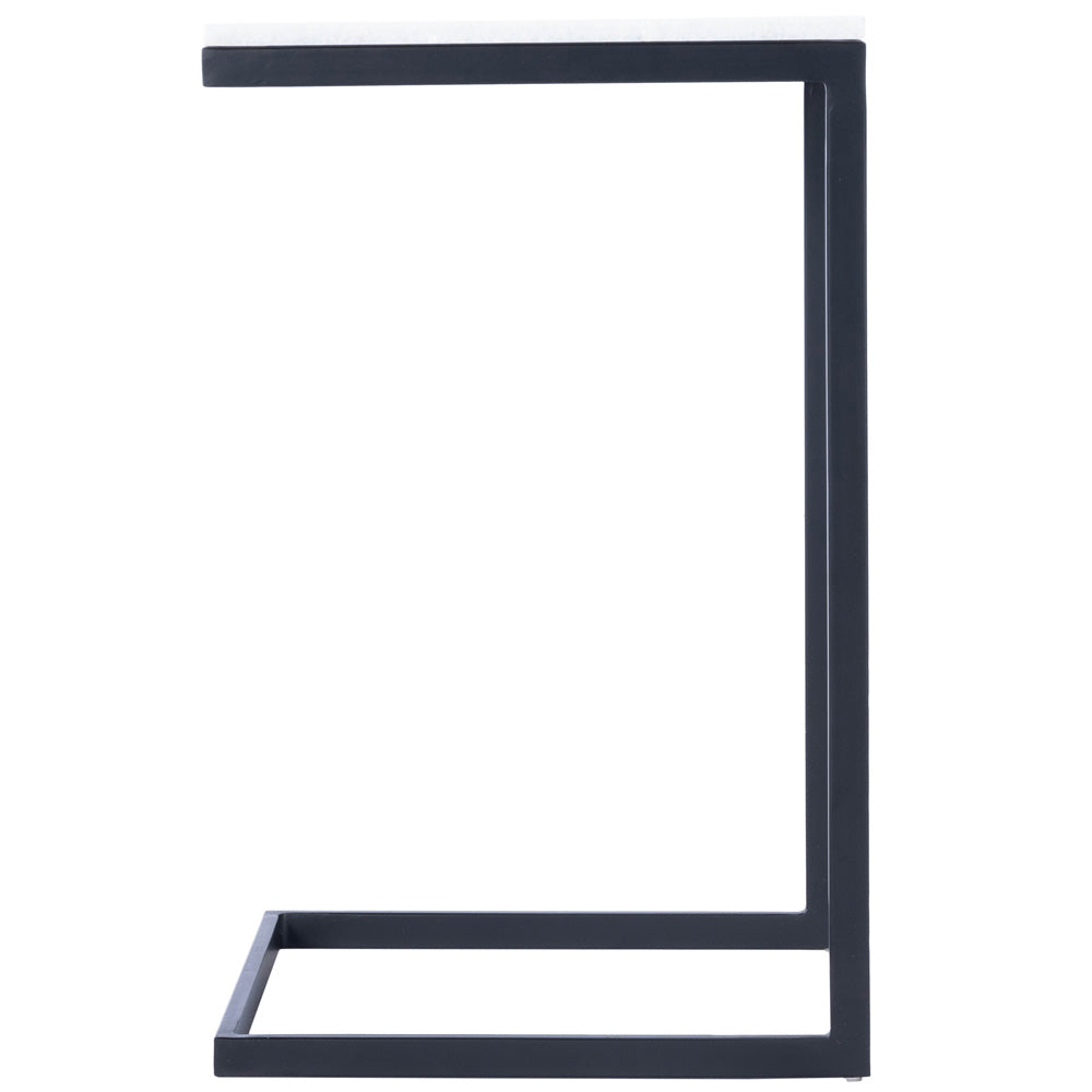 Butler Specialty Company - Lawler 16 in. W Square Marble & Metal C- Side Table, Black/White - 9349295