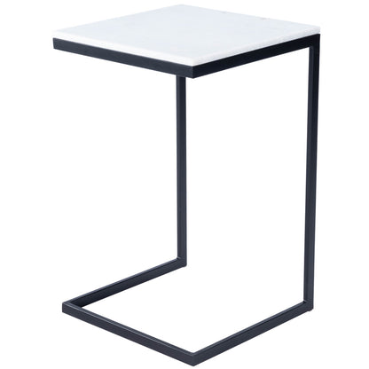 Butler Specialty Company - Lawler 16 in. W Square Marble & Metal C- Side Table, Black/White - 9349295