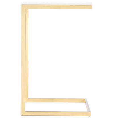 Butler Specialty Company - Lawler 16 in. W Square Marble & Metal C- Side Table, Gold - 9349025
