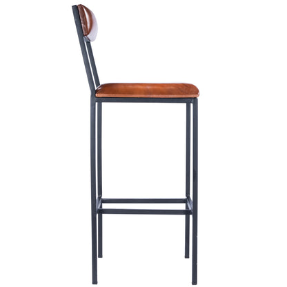Butler Specialty Company - Lazarus Leather & Metal 31.5" Bar Stool, Medium Brown - 5496330