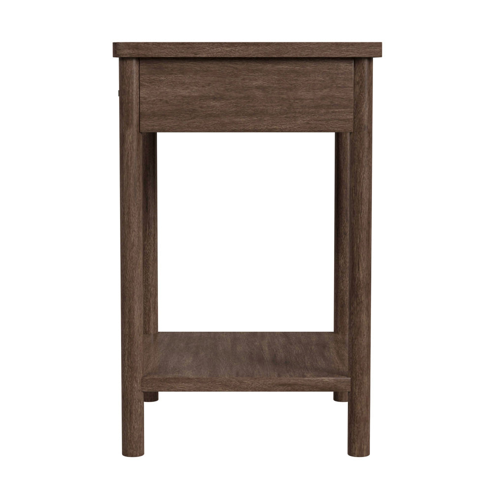 Butler Specialty Company - Lennon 21 in. W Rectangular 1 Drawer Wood Rounded Leg Nightstand, Brown - 5756474