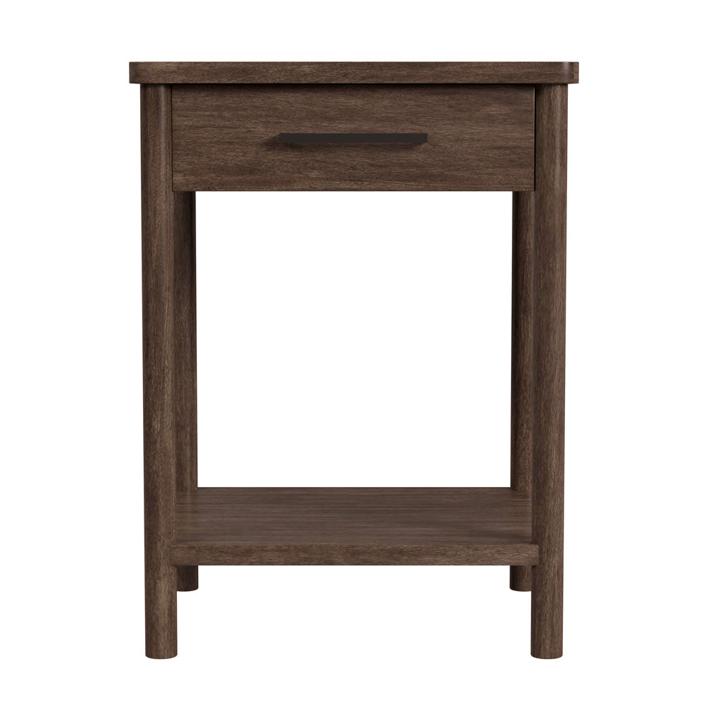 Butler Specialty Company - Lennon 21 in. W Rectangular 1 Drawer Wood Rounded Leg Nightstand, Brown - 5756474