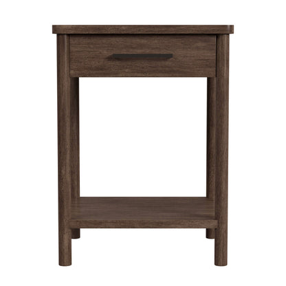 Butler Specialty Company - Lennon 21 in. W Rectangular 1 Drawer Wood Rounded Leg Nightstand, Brown - 5756474