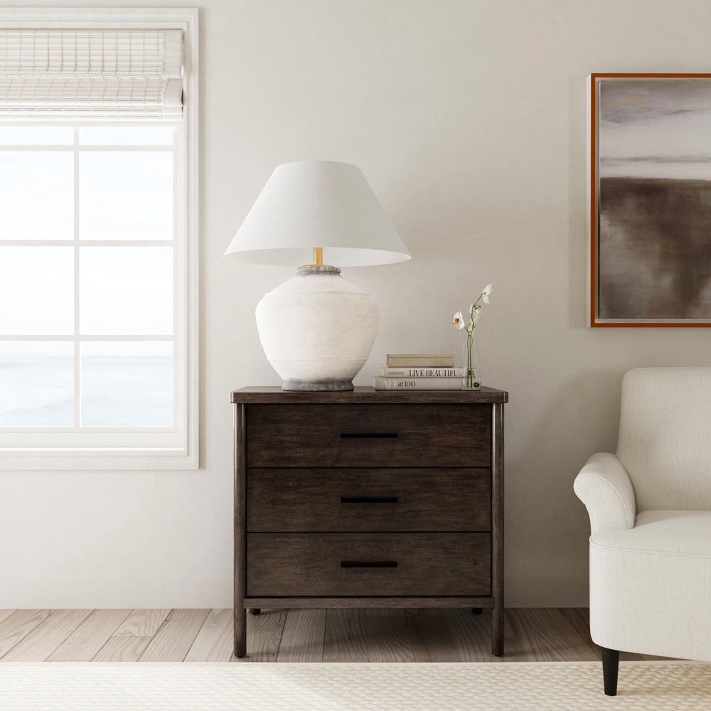 Butler Specialty Company - Lennon 34 in. W Rectangular 3 Drawer Wood Rounded Leg Dresser, Brown - 5754474