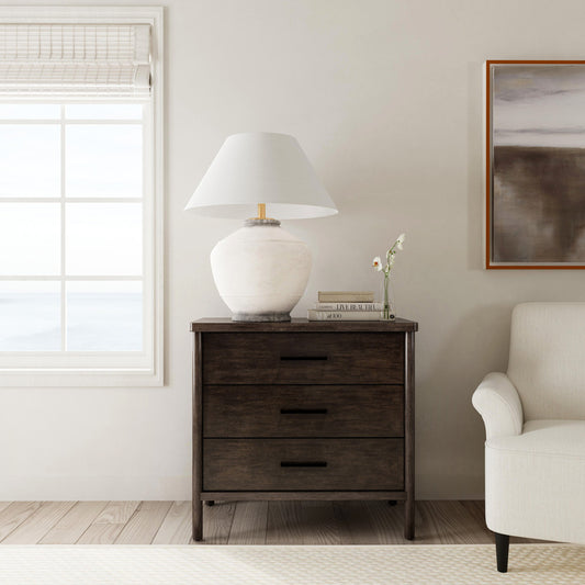 Butler Specialty Company - Lennon 34 in. W Rectangular 3 Drawer Wood Rounded Leg Dresser, Brown - 5754474