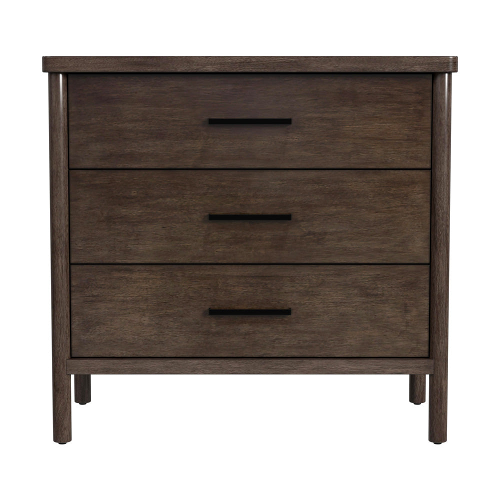 Butler Specialty Company - Lennon 34 in. W Rectangular 3 Drawer Wood Rounded Leg Dresser, Brown - 5754474