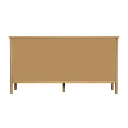 Butler Specialty Company - Lennon 60 in. W Rectangular 6 Drawer Wood Rounded Leg Dresser, Light Brown - 5755473