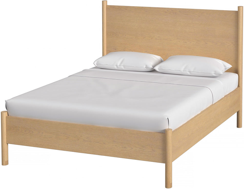 Butler Specialty Company - Lennon Wood Rounded Leg Queen Panel Bed, Light Brown - 5763473_CLOSEOUT