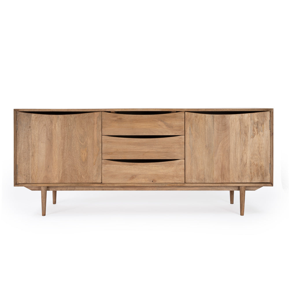 Butler Specialty Company - Leonidin 67 in. W Rectangular Wood 3 Drawer 2 Door Sideboard, Light Brown - 5598312