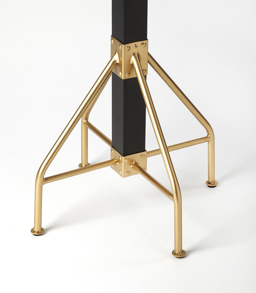 Butler Specialty Company - Logan Square 74 in. H Rustic Metal & Wood Costumer/Coat Tree, Black, Gold - 2059234