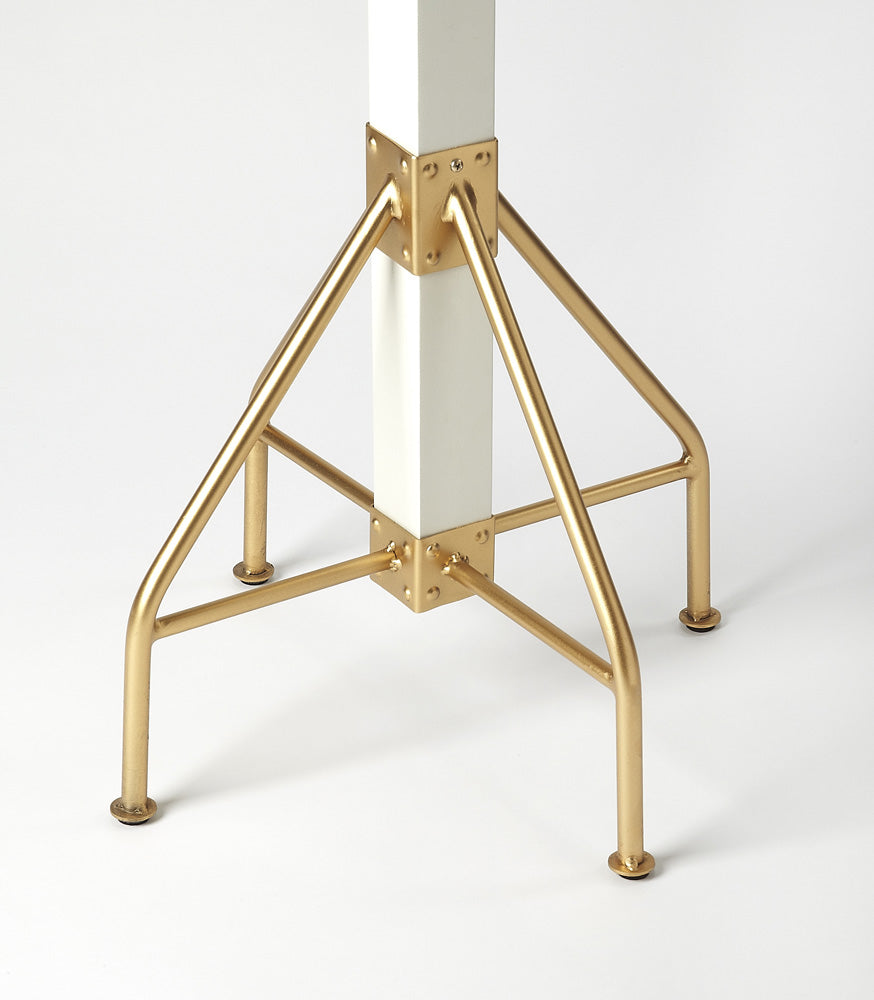 Butler Specialty Company - Logan Square 74 in. H Rustic Metal & Wood Costumer/Coat Tree, Gold, White - 2059126