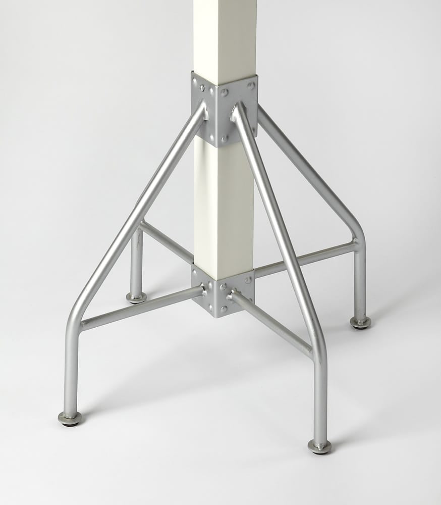 Butler Specialty Company - Logan Square 74 in. H Rustic Metal & Wood Costumer/Coat Tree, Silver, White - 2059297_CLOSEOUT