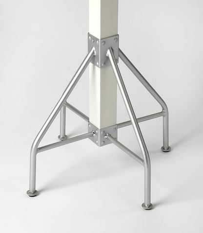 Butler Specialty Company - Logan Square 74 in. H Rustic Metal & Wood Costumer/Coat Tree, Silver, White - 2059297_CLOSEOUT