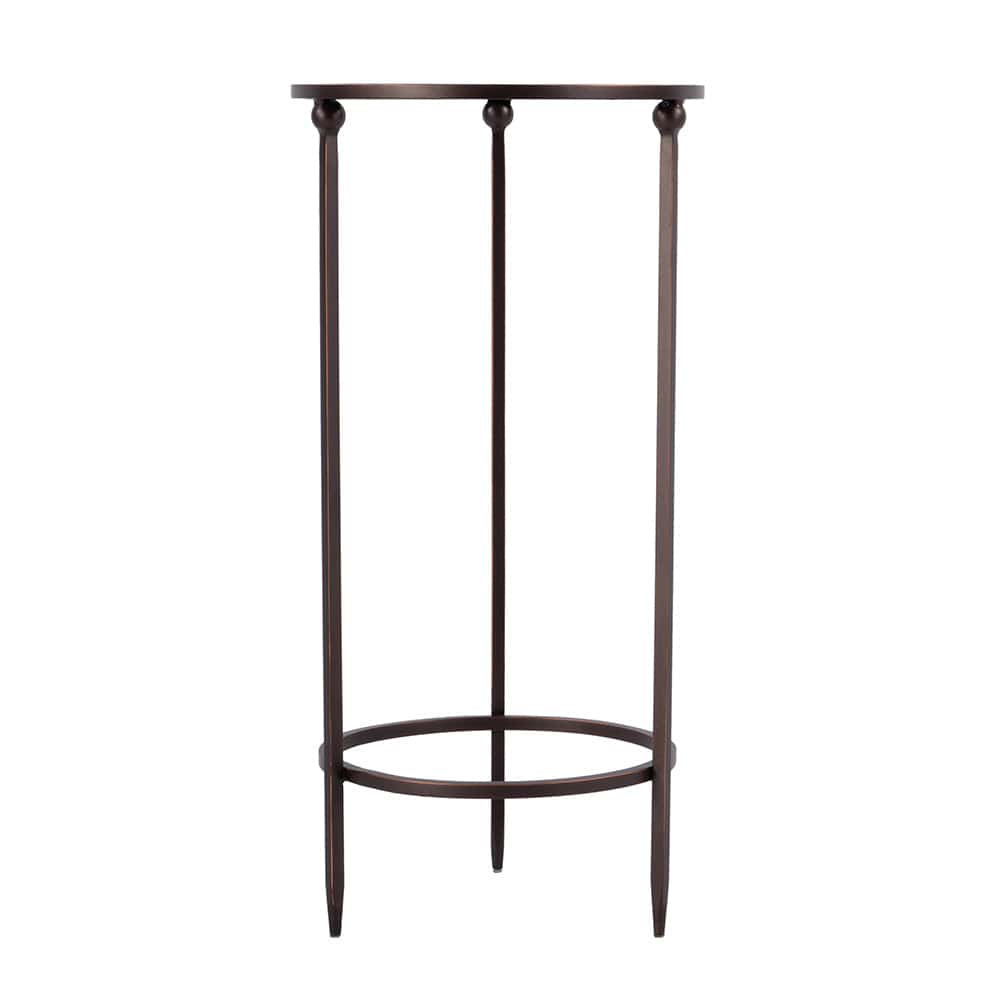 Butler Specialty Company - Lola 11 in. W Round Glass and Metal Side Table, Black - 5836025 View 3