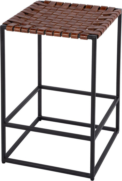 Butler Specialty Company Lowell 24 in Seat Height Leather and Iron Counter Stool  - Brown - 5883344 view 1