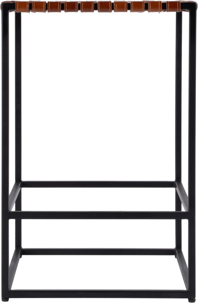 Butler Specialty Company Lowell 24 in Seat Height Leather and Iron Counter Stool  - Brown - 5883344 view 2