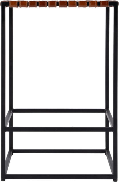 Butler Specialty Company Lowell 24 in Seat Height Leather and Iron Counter Stool  - Brown - 5883344 view 2