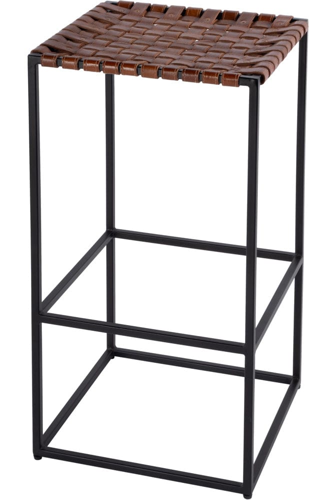 Butler Specialty Company Lowell 30 in. Seat Height Leather and Iron Bar Stool  - Brown - 5884344 view 1