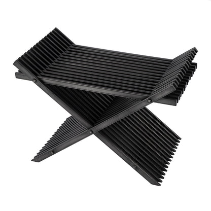 Butler Specialty Company - Lucan 15.5 in. Seat Height  Iron X-Base Slatted Stool, Black - 5814025 View 1