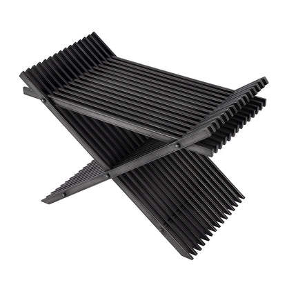 Butler Specialty Company - Lucan 15.5 in. Seat Height  Iron X-Base Slatted Stool, Black - 5814025 View 2