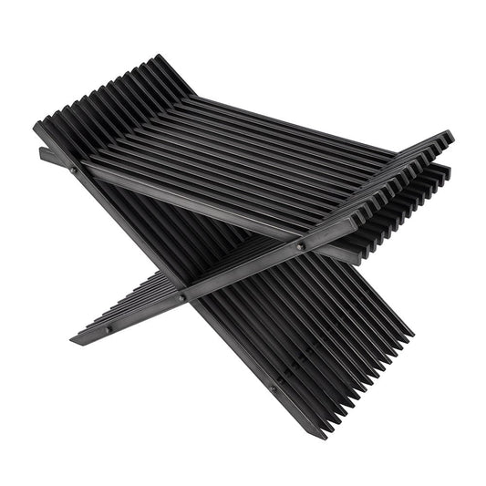 Butler Specialty Company - Lucan 15.5 in. Seat Height  Iron X-Base Slatted Stool, Black - 5814025 View 2