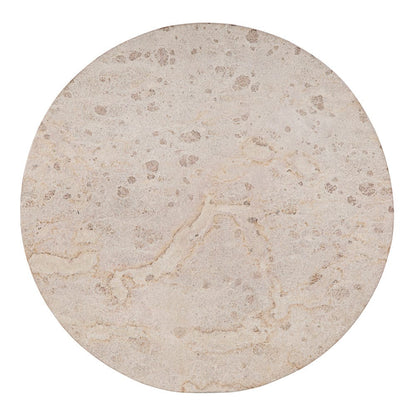 Butler Specialty Company - Lucia 19 in. W Round Marble and Iron Pedestal Side Table, White - 5831389 View 4
