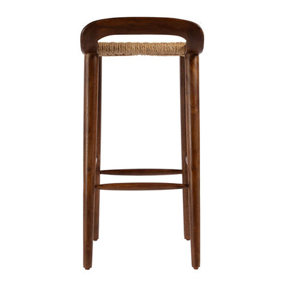 Butler Specialty Company - Luna 30 in. Seat Height Wood and Jute Woven Low Back Bar Stool, Brown - 5844354 View 4