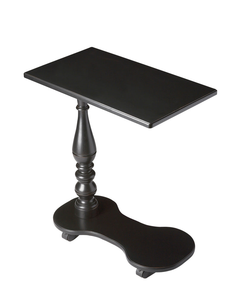 Butler Specialty Company - Mabry 24 in. W Rectangular Wood Mobile Tray Table on Casters, Black - 7025111