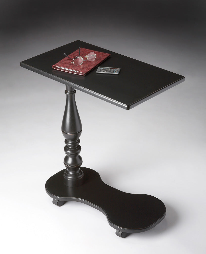 Butler Specialty Company - Mabry 24 in. W Rectangular Wood Mobile Tray Table on Casters, Black - 7025111