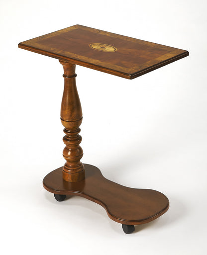 Butler Specialty Company - Mabry 24 in. W Rectangular Wood Mobile Tray Table on Casters, Medium Brown - 7025101