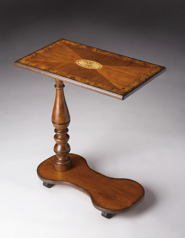 Butler Specialty Company - Mabry 24 in. W Rectangular Wood Mobile Tray Table on Casters, Medium Brown - 7025101