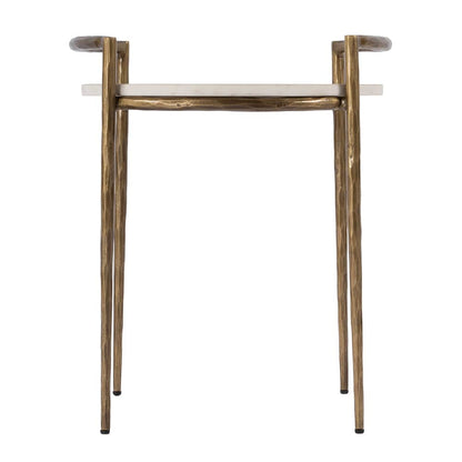 Butler Specialty Company - Madlyn 19 in. W Round Marble and Iron Side Table, White - 5821389 View 3