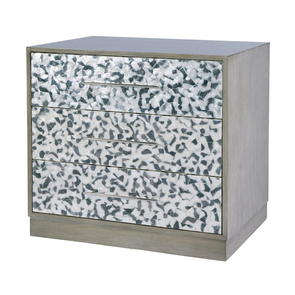 Butler Specialty Company - Maganda 32 in. W Rectangular Wood and Tortoise Capiz 3 Drawer Accent Chest of Drawers, Gray - 5913070 view 1