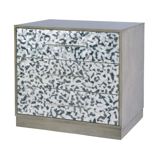 Butler Specialty Company - Maganda 32 in. W Rectangular Wood and Tortoise Capiz 3 Drawer Accent Chest of Drawers, Gray - 5913070 view 1