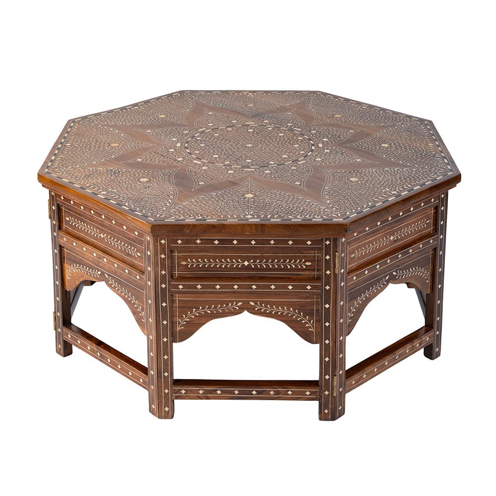 Butler Specialty Company - Mandore 42 in. W Octagon Wood and Bone Coffee Table, Brown - 5969338 View 1