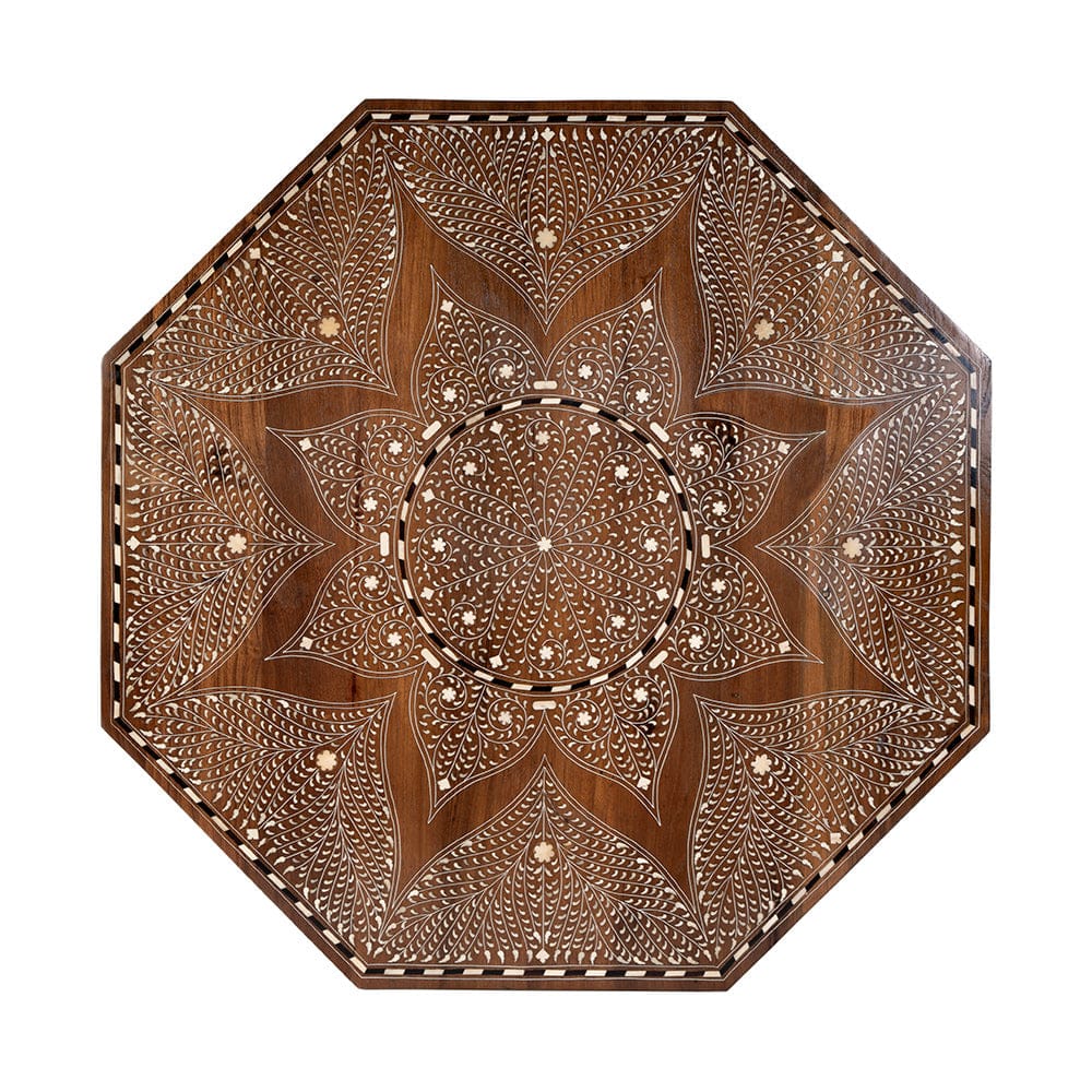 Butler Specialty Company - Mandore 42 in. W Octagon Wood and Bone Coffee Table, Brown - 5969338 View 4