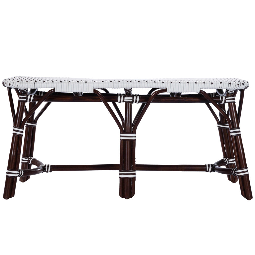 Butler Specialty Company - Marcella Rattan 42.5"W Bench, Dark Brown - 5483295_CLOSEOUT