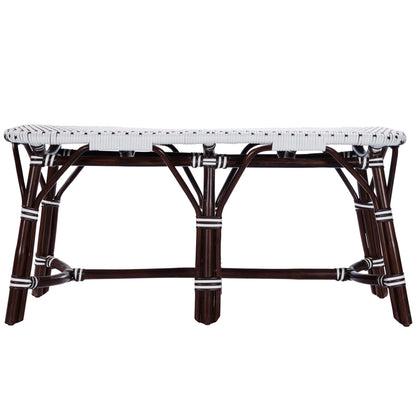 Butler Specialty Company - Marcella Rattan 42.5"W Bench, Dark Brown - 5483295_CLOSEOUT