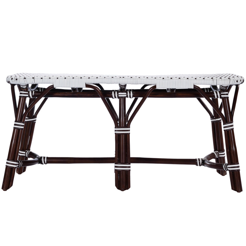 Butler Specialty Company - Marcella Rattan 42.5"W Bench, Dark Brown - 5483295_CLOSEOUT